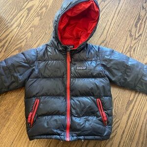 Patagonia Hi Loft Down Jacket  navy/red- 3T USED/ play condition